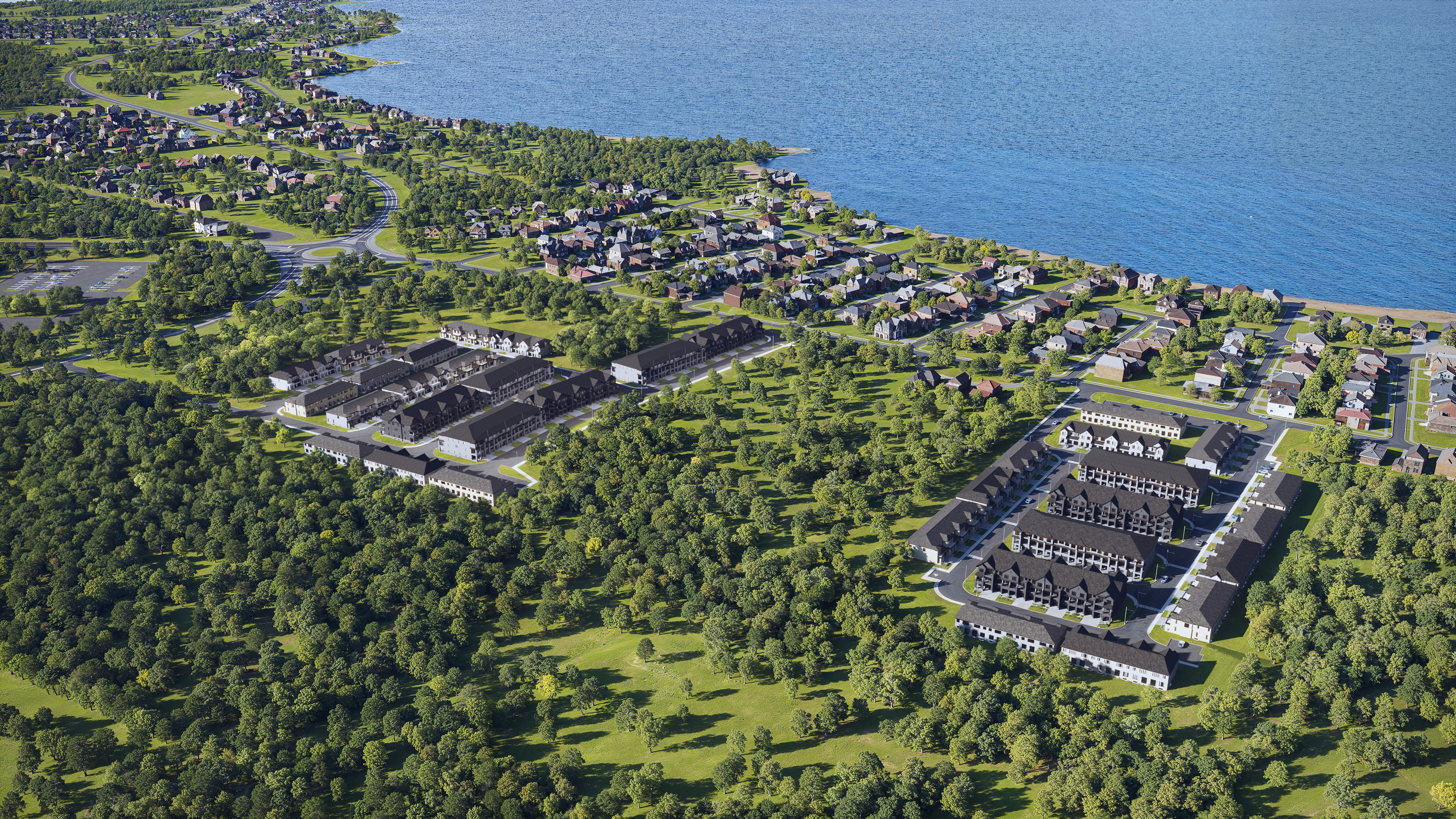 Site plan thumbnail showing the layout of Wasaga Walk townhomes. Artist's concept.