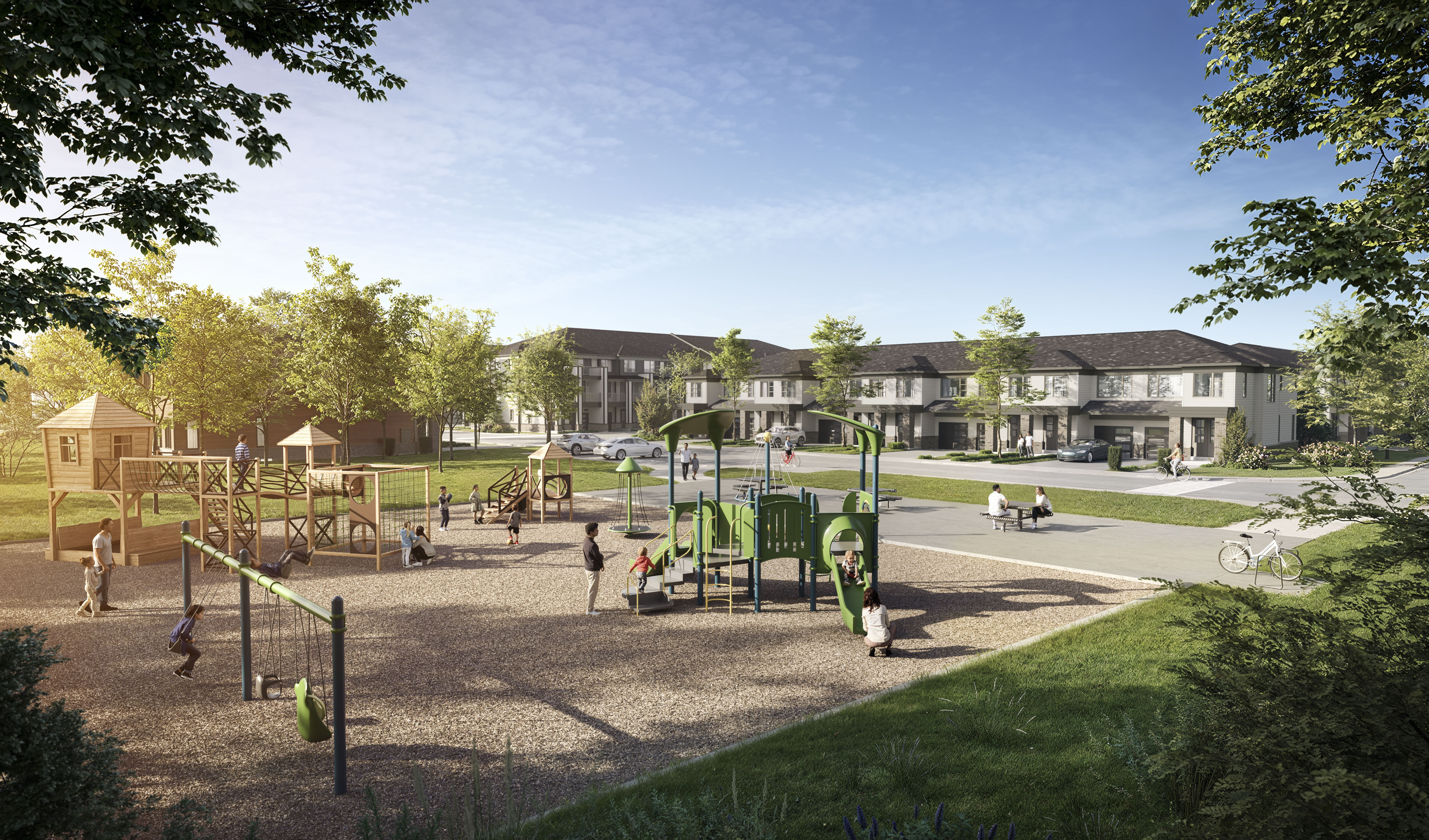 Alternate streetscape view of Wasaga Walk. Artist's concept.
